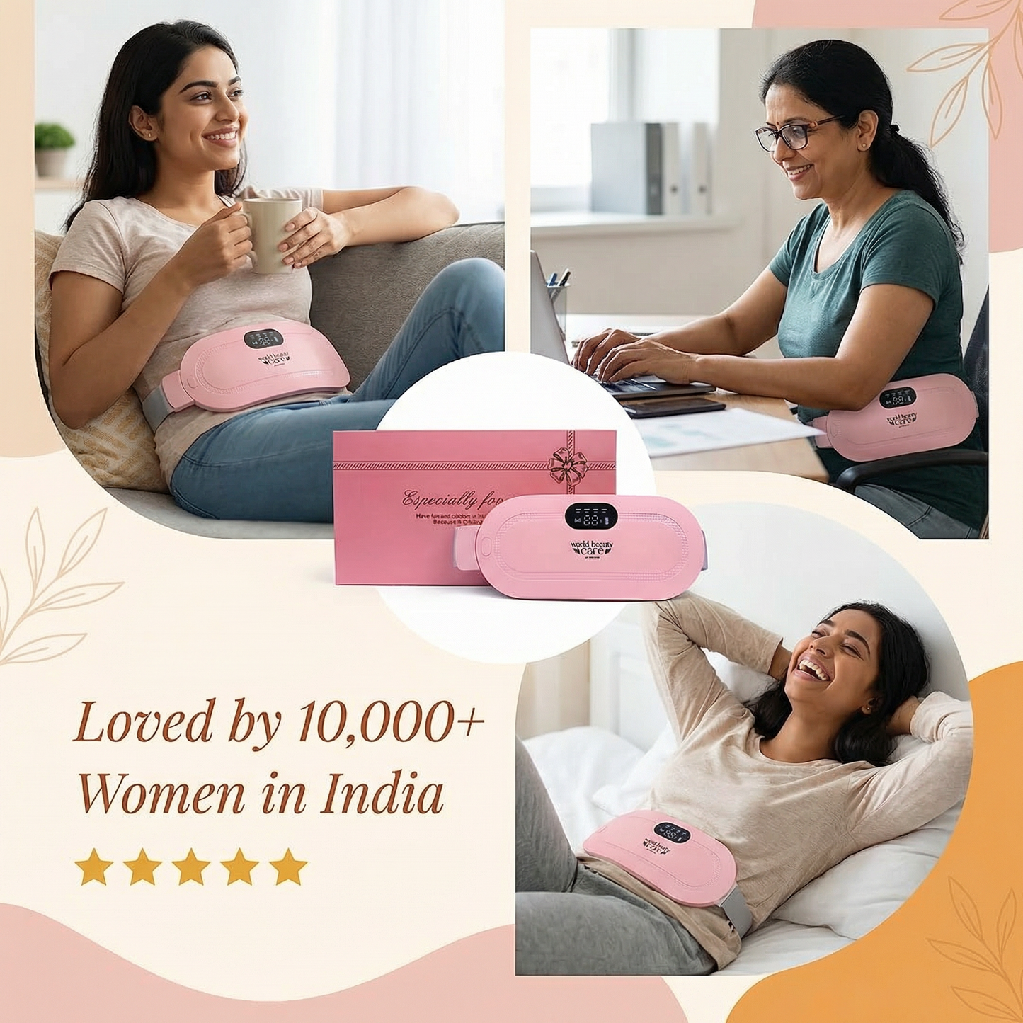 Get Instant Period Pain Relief in 5 Minutes 💖 | Wireless Heating & Massage Belt for Women (No Medicines Needed)