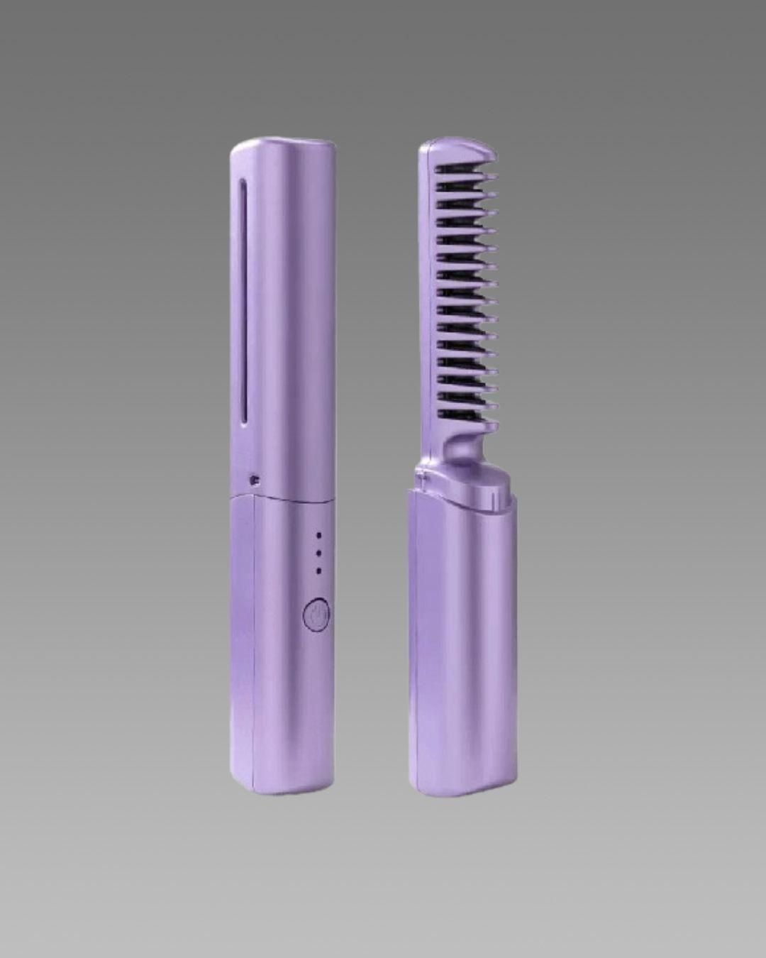 Portable Cordless Mini Hair Straightener Comb – Rechargeable Travel Hair Styler for Women