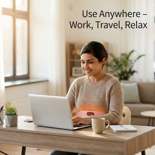 Get Instant Period Pain Relief in 5 Minutes 💖 | Wireless Heating & Massage Belt for Women (No Medicines Needed)